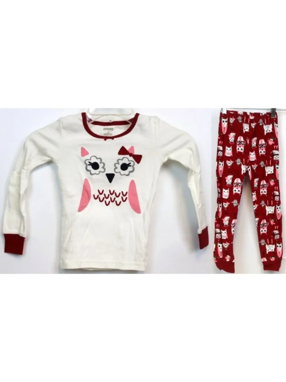 2014 Gymboree Holiday Family Sleepwear PJs Red Owl 2pc Girls sz 5 Fall Gymmies